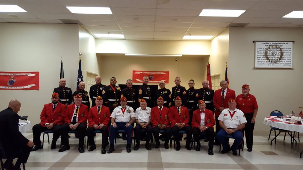 All Marine Corps League Members in Uniform at the Ball